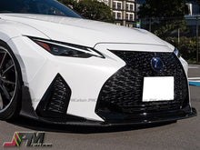 [JPMCarbon] AT Style Carbon Fiber Front Bumper Add-on Lip 3PCS Fits For 2021+ Lexus IS300 IS350 with F-Sport Package Only