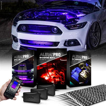 AURA PRO Under The Hood Bundle ( Interior LED Kit + Engine bay LED Kit + Grille LED Kit ) - Bluetooth Enabled APP