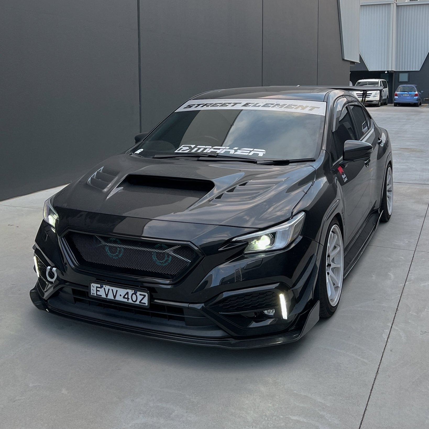 JDMuscle [22-25 WRX] Carbon Fiber V2 Front Bumper Lip