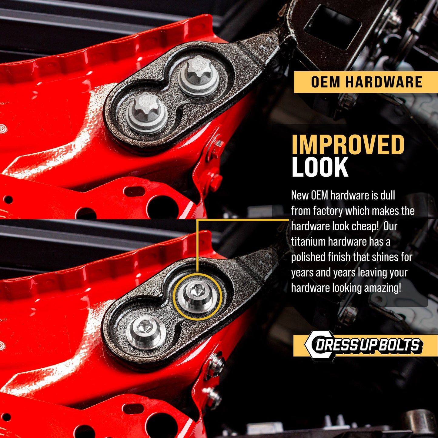 Titanium Hardware Hood Kit - BMW G80 M3/M4 (2021+)