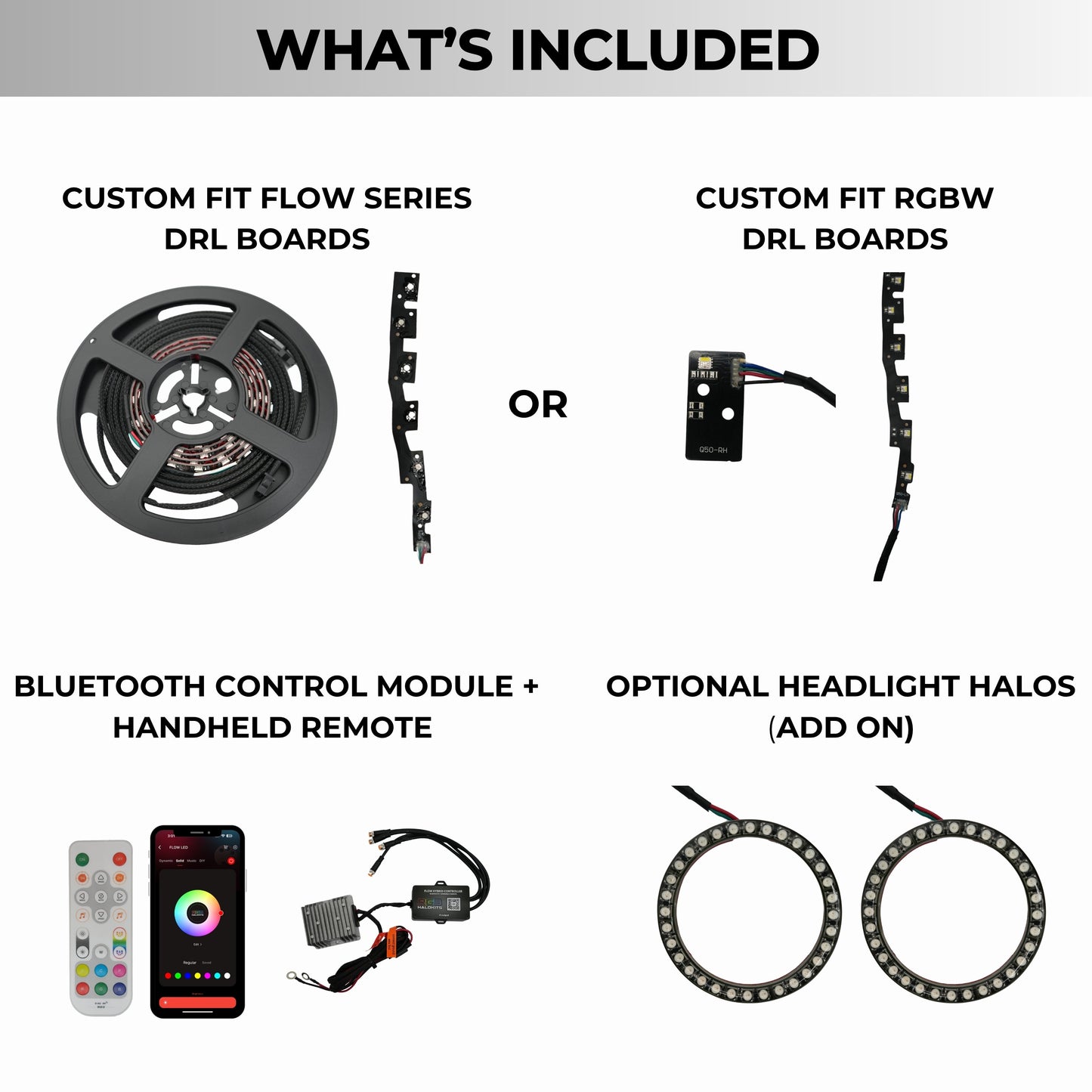 Infiniti Q50 Multicolor Flow DRL Boards (2014-2024)