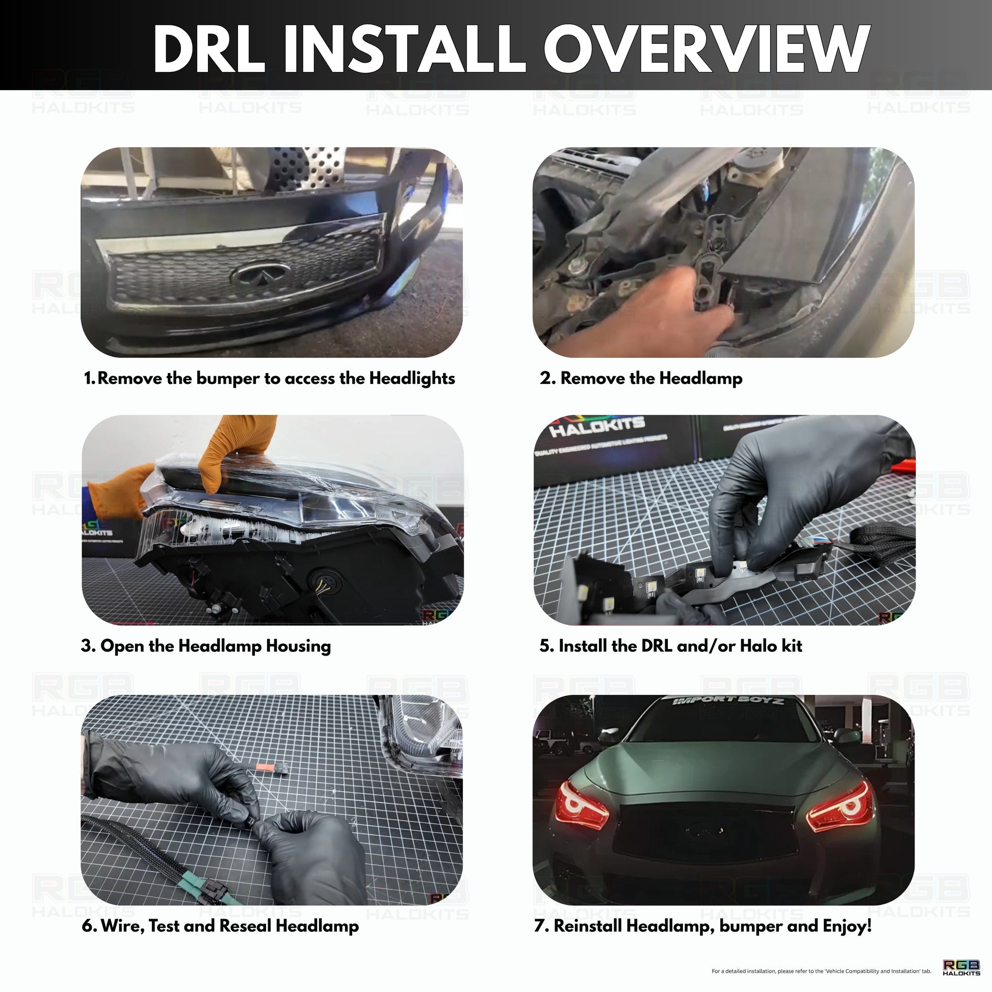 Infiniti Q50 Multicolor Flow DRL Boards (2014-2024)