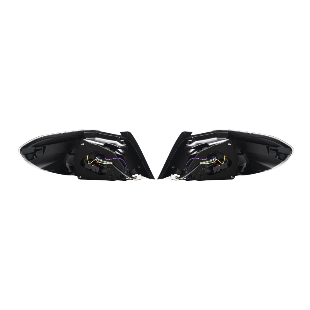 JDMuscle 15-21 WRX/STI Version LB Sequential LED Tail Lights Clear Lens with Black Base