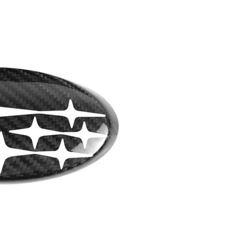 JDMuscle [22-25 WRX, 15-21 WRX/STI, 18-23 Crosstrek, 17-23 Impreza] Tanso Carbon Fiber Subaru Emblem Covers Front& Back, Red/White/Blue