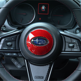 JDMuscle [22-25 WRX] P&S Series Carbon Fiber Airbag Trim Cover | Black Carbon Fiber/ Red Carbon Fiber