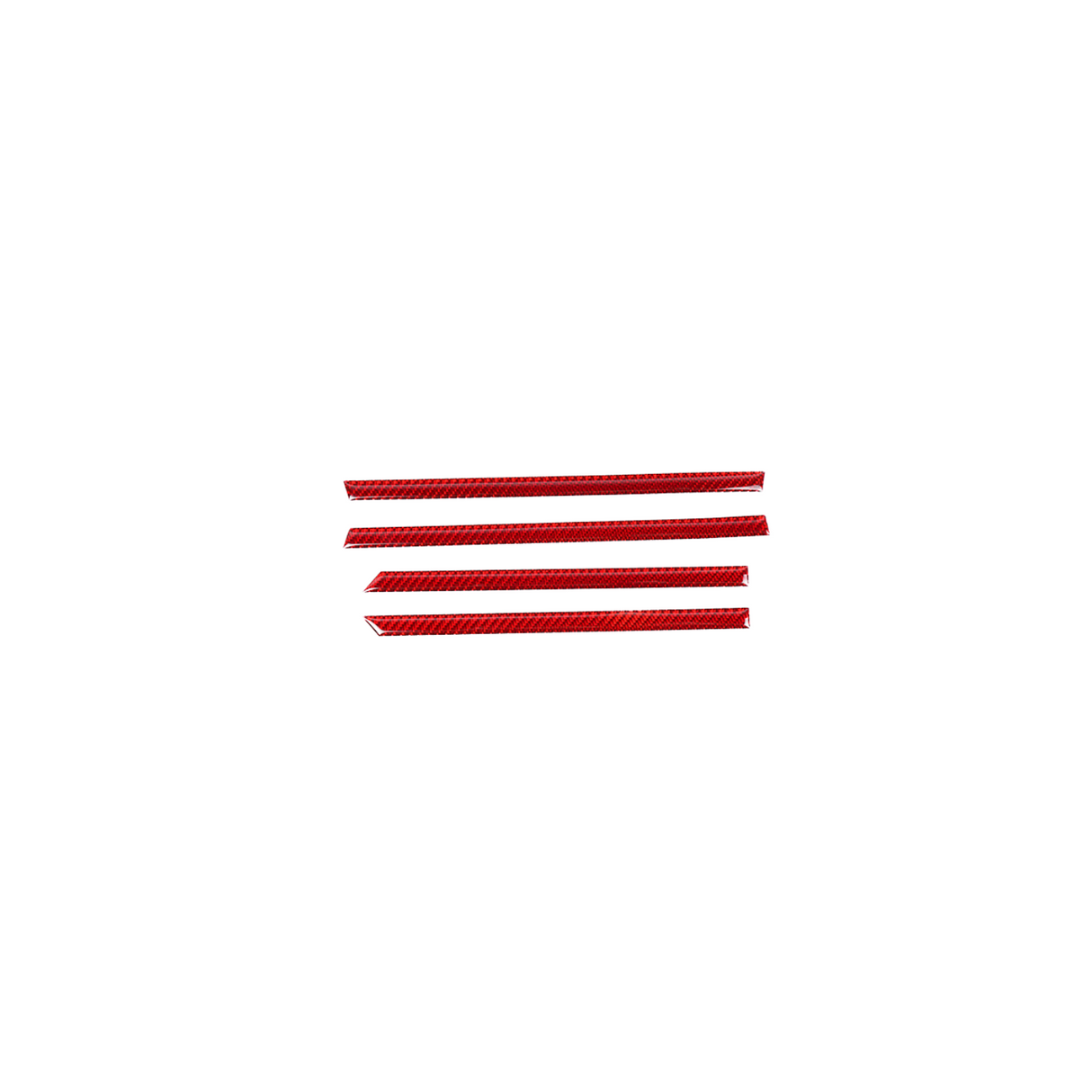 JDMuscle [22-25 WRX] P&S Series Carbon Fiber Interior Window Trim Covers 4 PC | Black Carbon Fiber/ Red Carbon Fiber