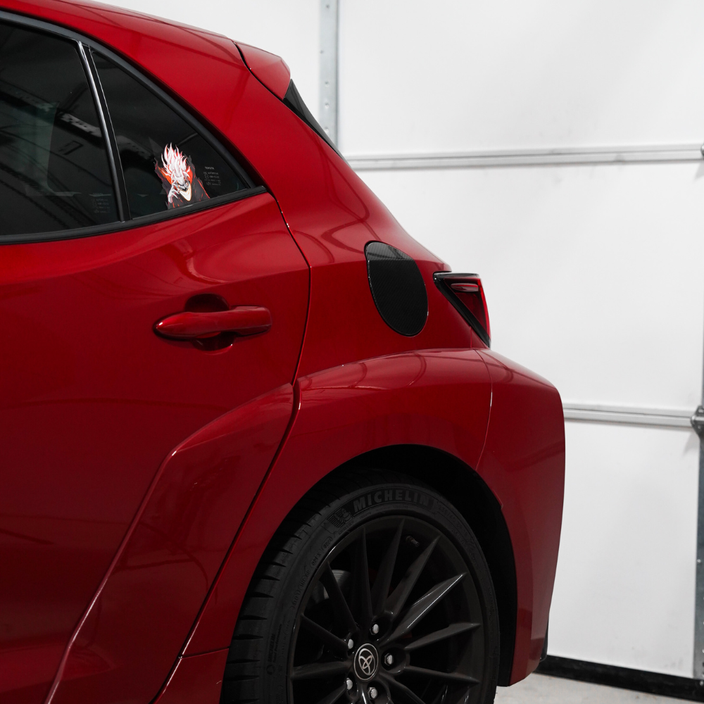JDMuscle [23-24 Toyota GR Corolla] Carbon Fiber Fuel Door Cover