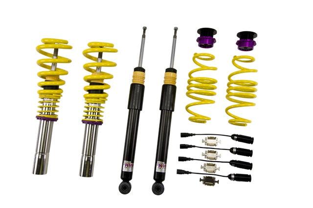 KW Suspensions 10210097 KW V1 Coilover Kit Bundle - Audi A4 S4 (B8) With Electronic Damping Control Sedan FWD + Quattro; All Engines