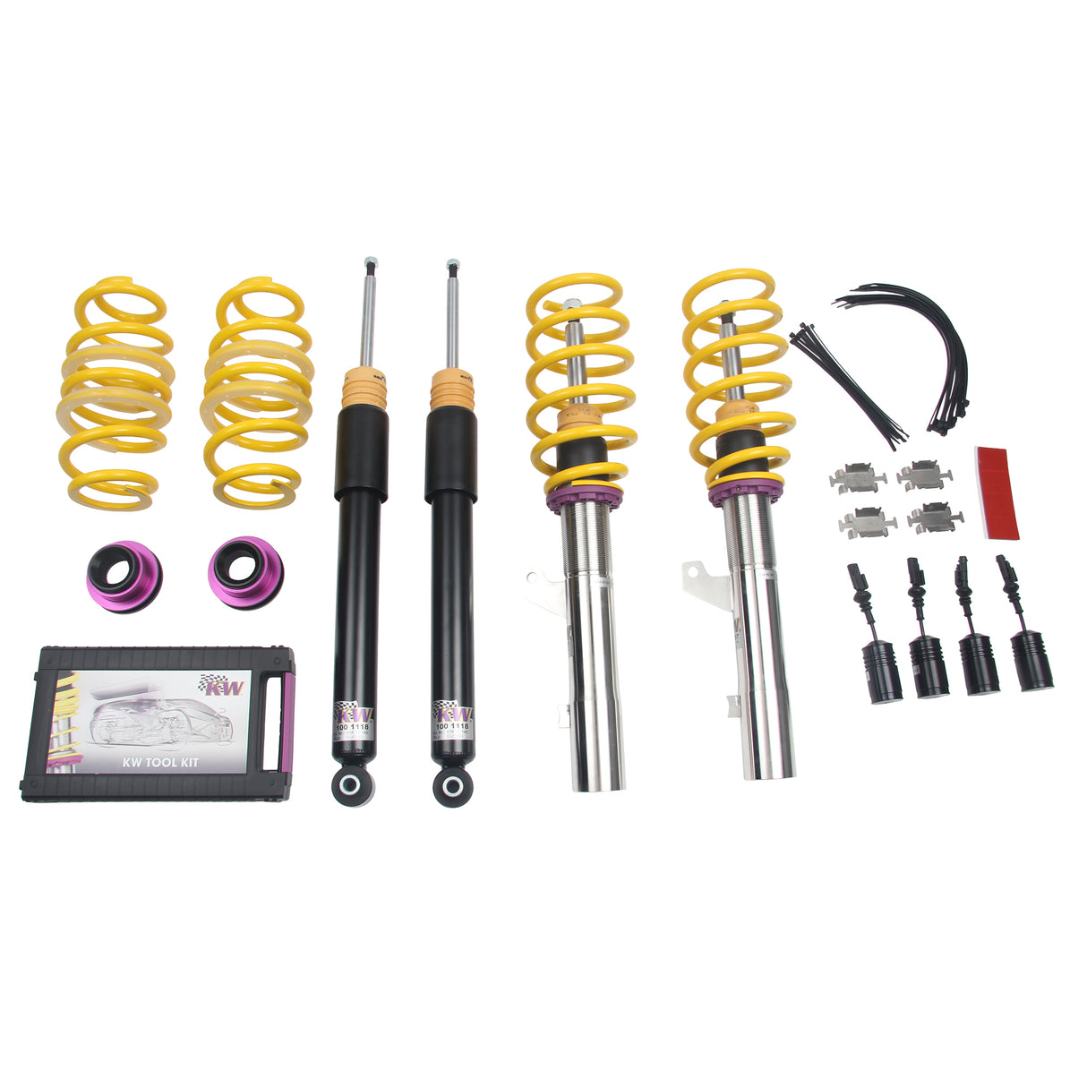 KW Suspensions 1028000R KW V1 Coilover Kit Bundle - Volkswagen Golf VII R GTI Incl. EDC Bundle