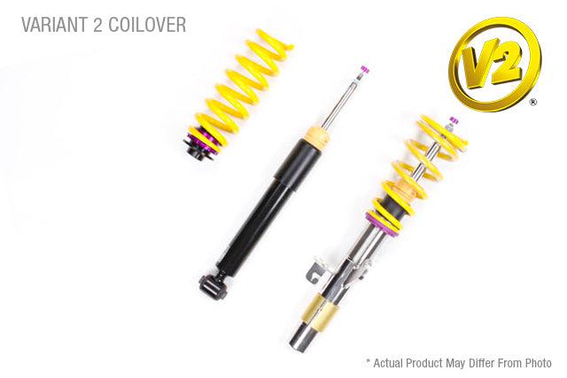 KW Suspensions 15250008 KW V2 Coilover Kit - Honda Civic (all Excl. Hybrid) With 14mm (0.55 In.) Front Strut Lower Mounting Bolt