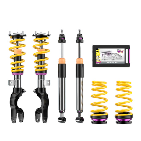 KW Suspensions 3520887006 KW V3 Leveling Coilover Kit - Tesla Model 3 (2WD)