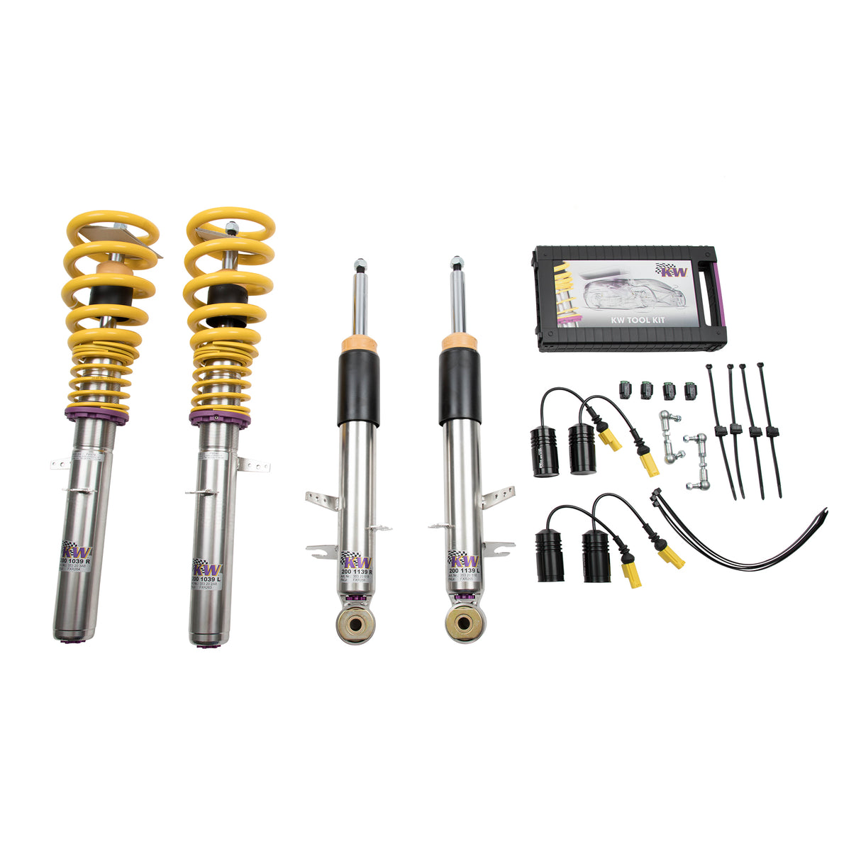 KW Suspensions 352200AM KW V3 Coilover Kit Bundle - BMW X5 (F15) X6(F16) X5M(F85) X6M(F86) With Rear Air With EDC Bundle