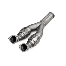 Akrapovic 2008-2020 Nissan Link pipe (SS) for aftermarket turbochargers. (2009-2020 GT-R) - L-NI/SS/4