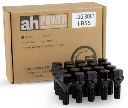 Aodhan LB55 Lug Bolts Set - Conical Seat, 28mm Shank Length