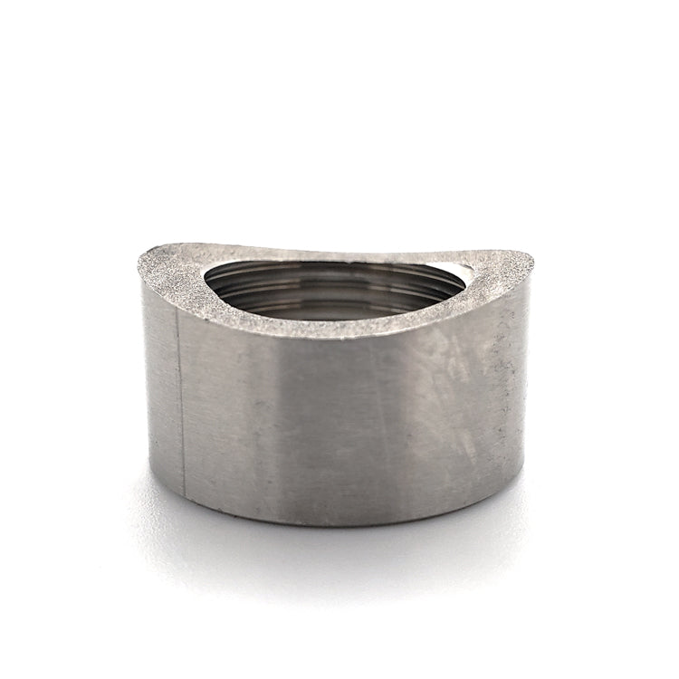M18 x 1.5 O2 Sensor Bung - Coped for 3.000"-5.000" OD Tube - CP2 Titanium