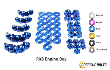 Mazda RX-8 FE (2003-2012) Titanium Dress Up Bolts Engine Bay Kit