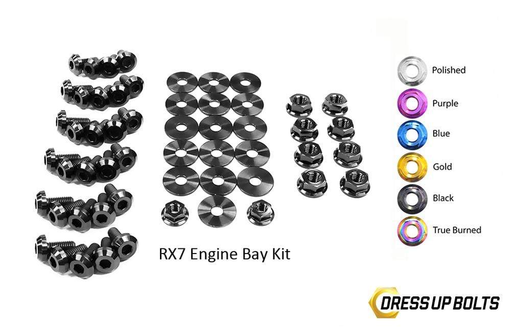 Mazda RX-7 FC/FC3S (1986-1991) Titanium Dress Up Bolts Engine Bay Kit