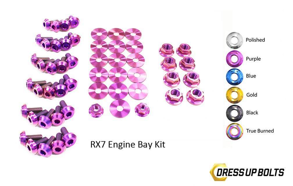 Mazda RX-7 FC/FC3S (1986-1991) Titanium Dress Up Bolts Engine Bay Kit