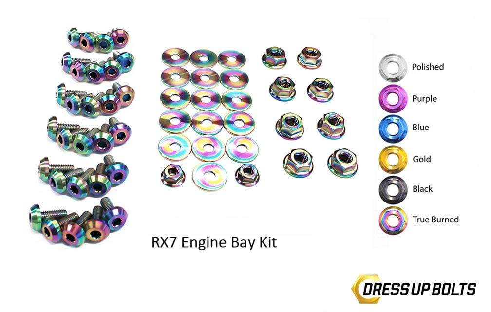 Mazda RX-7 FC/FC3S (1986-1991) Titanium Dress Up Bolts Engine Bay Kit