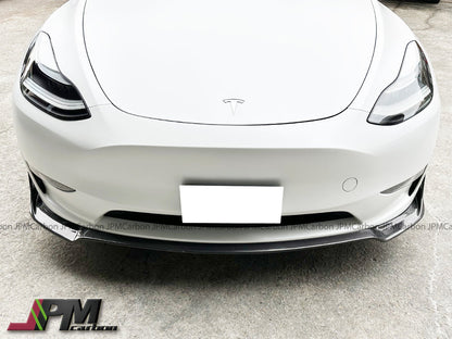 [JPMCarbon] DP Style Carbon Fiber Front Add-on Lips Fits For 2020-2024 Tesla Model Y Only