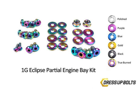 Mitsubishi 1G Eclipse (1990-1994) Titanium Dress Up Bolts Partial Engine Bay Kit