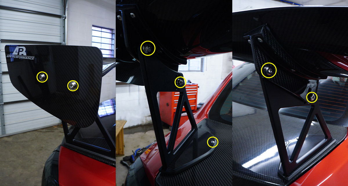 Titanium Hardware Wing Kit - APR GTC-300 (Evo X)