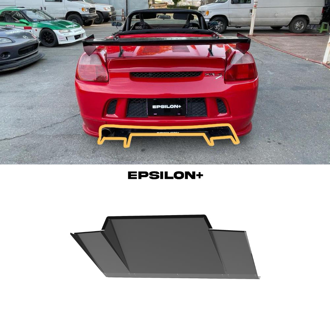 Diffuser V1+ – Toyota MR2 Spyder (ZZW30, 2000-2005)