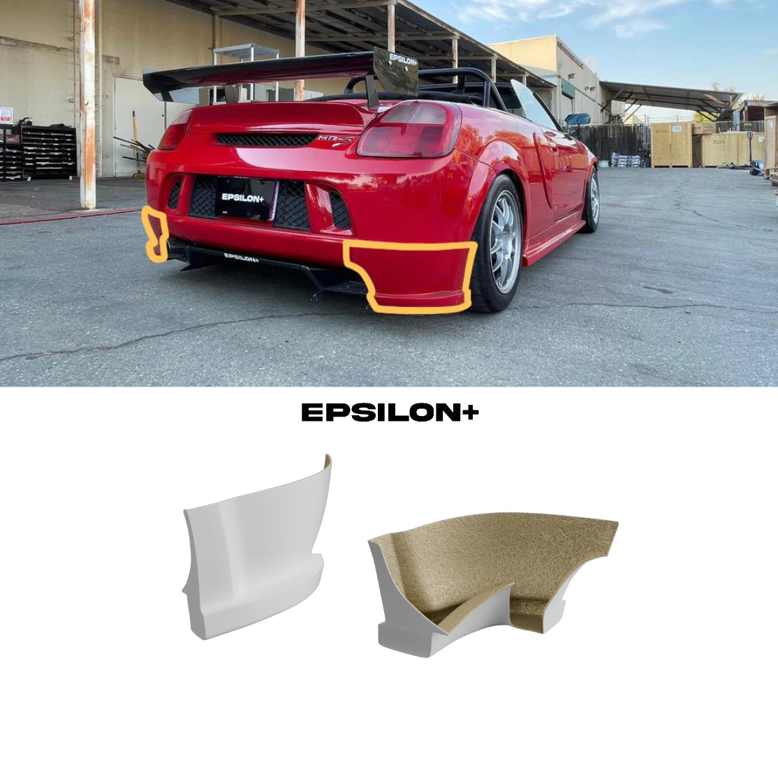 Rear Bumper Spats – Toyota MR2 Spyder (ZZW30, 2000-2005)