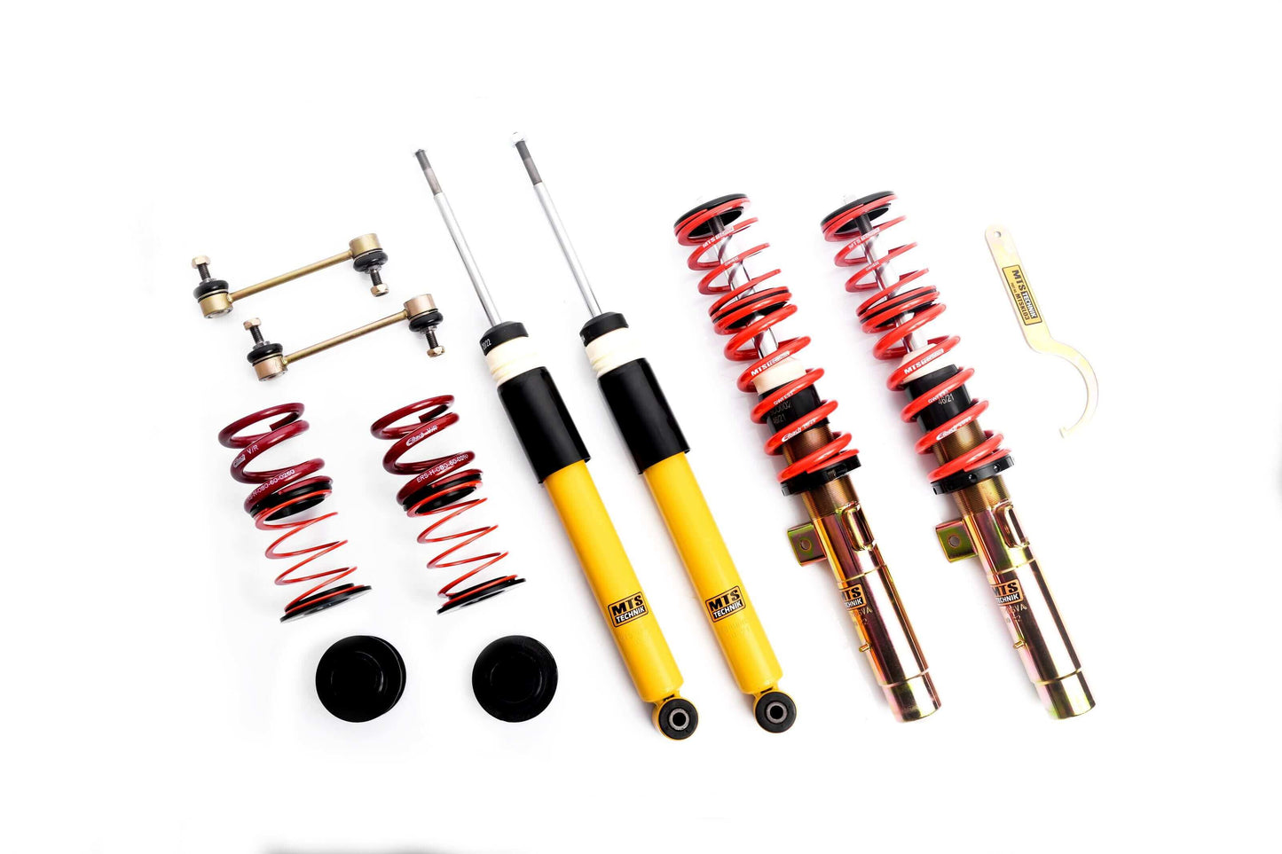 MTS Technik Stance Series Coilover Kit - Gold Housing, 15-55mm Front Lowering for 2003-2009 BMW Z4 (E85/E86)