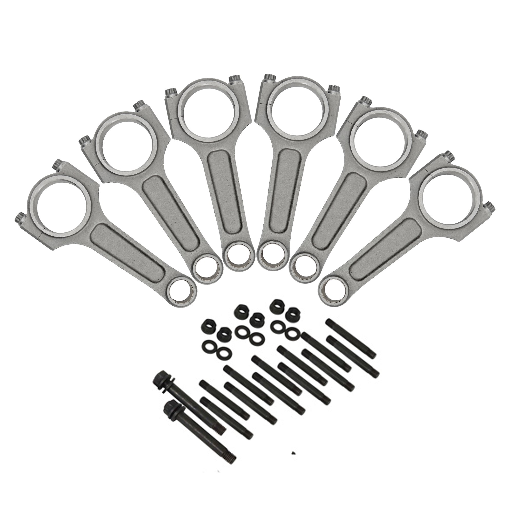 Chevy II 250 INLINE SIX 6" x .927 / 152.4mm x 23.56mm high performance basic connecting rod set + Inline Six Head Stud Set