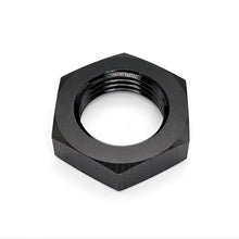 -6AN Male AN Flare Bulkhead Adapter Nut, Black Hard Anodized Aluminum