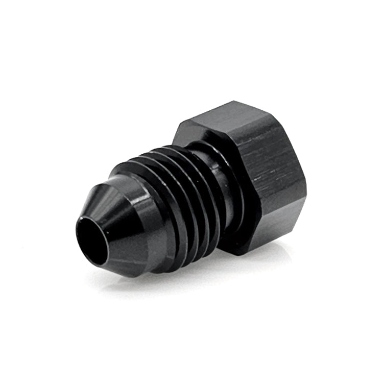 -16AN AN Flare Hex Plug, 6061 Aluminum, Black Hard Anodized