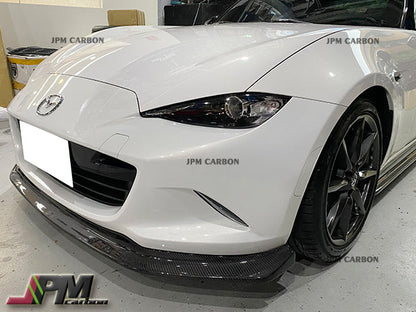 [JPMCarbon] CS Style Carbon Fiber Front Bumper Add-on Lip Fits For 2016-2025 Mazda Miata MX-5 ND Only
