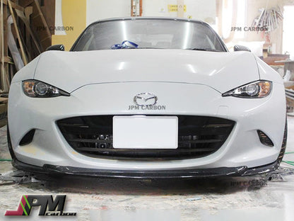 [JPMCarbon] GV Style Carbon Fiber Front Bumper Add-on Lip Fits For 2016-2025 Mazda Miata MX-5 ND Only