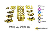 Infiniti G37 Coupe and Sedan (2008-2013) Titanium Dress Up Bolts Engine Bay Kit
