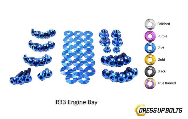 Nissan Skyline R33 (1993-1998) Titanium Dress Up Bolts Engine Bay Kit