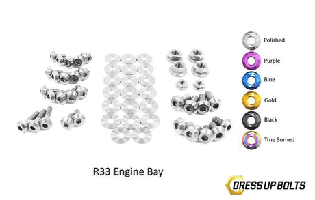 Nissan Skyline R33 (1993-1998) Titanium Dress Up Bolts Engine Bay Kit