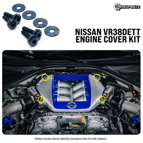 Titanium Hardware Engine Cover Kit - Nissan VR38DETT Engine