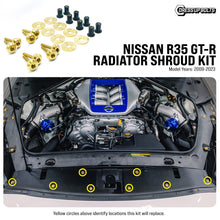 Titanium Hardware Radiator Shroud Kit - Nissan R35 GT-R (2009-2023)