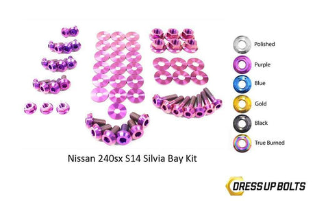 Nissan S14 240sx (1995-1998) Titanium Dress Up Bolts Engine Bay Kit