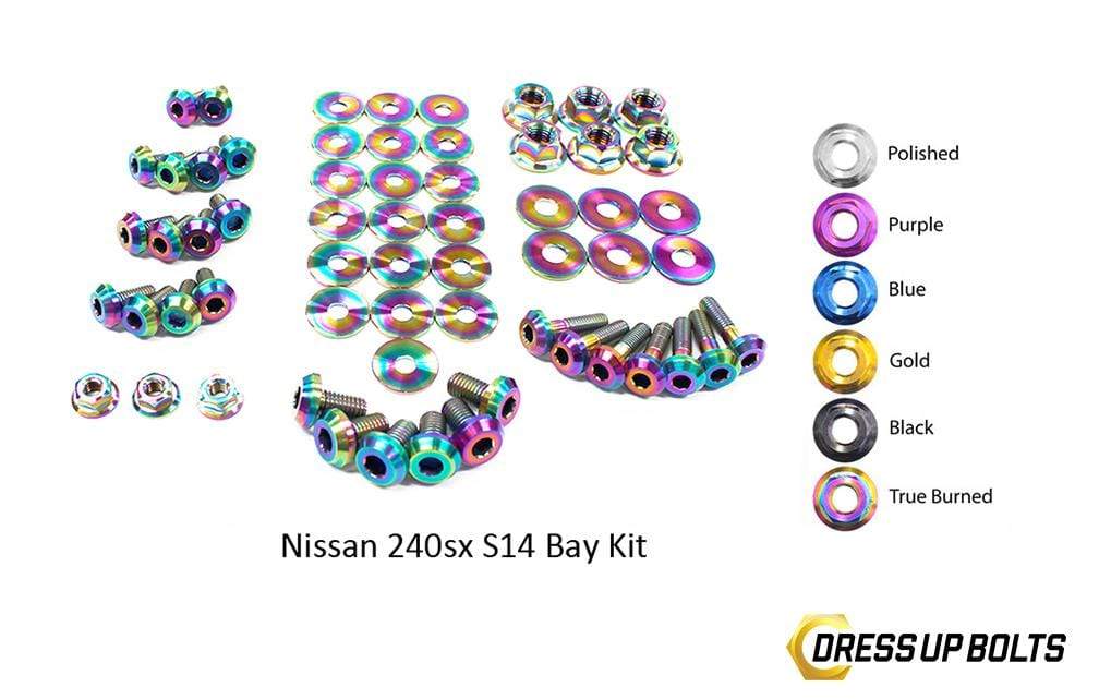 Nissan S14 240sx (1995-1998) Titanium Dress Up Bolts Engine Bay Kit