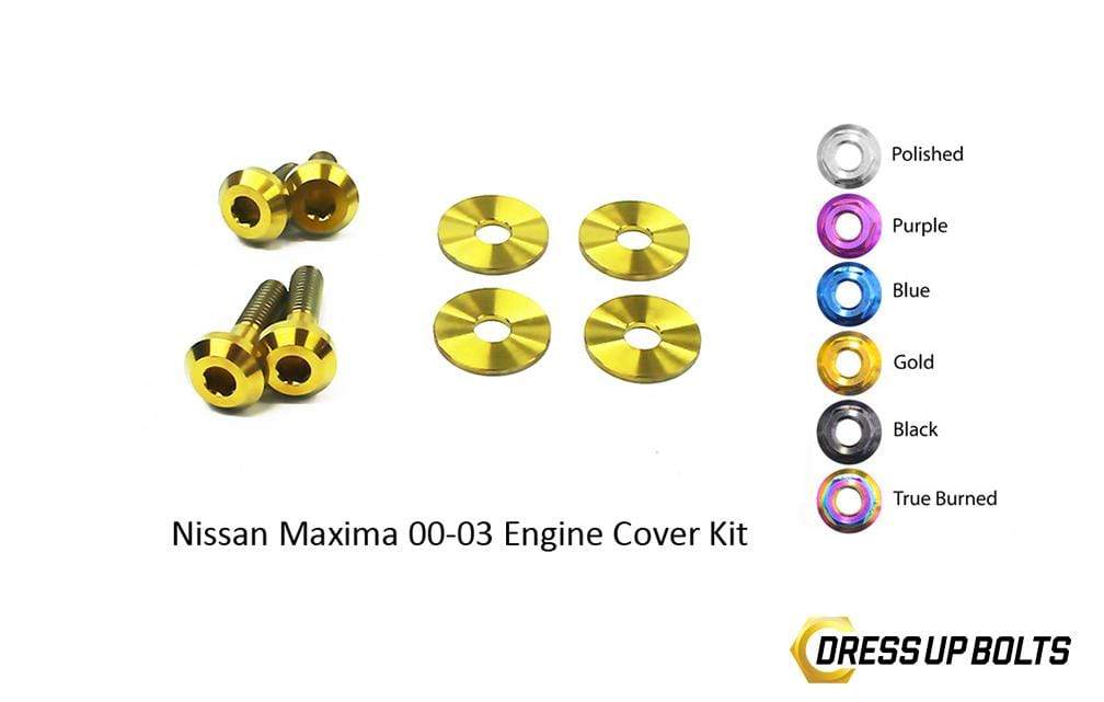 Nissan Maxima (2000-2003) Titanium Dress Up Bolts Engine Cover Kit