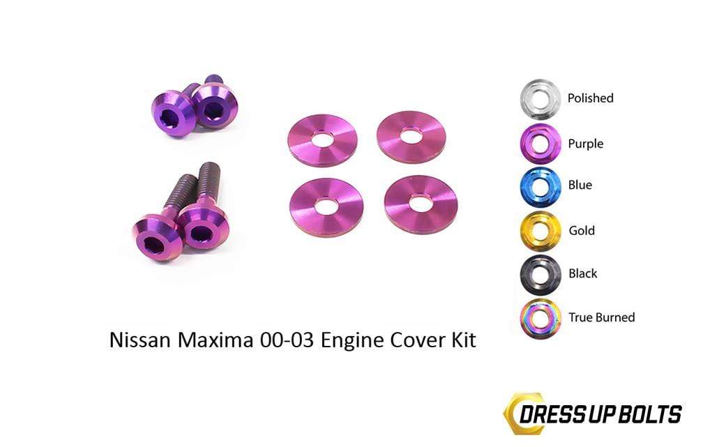Nissan Maxima (2000-2003) Titanium Dress Up Bolts Engine Cover Kit