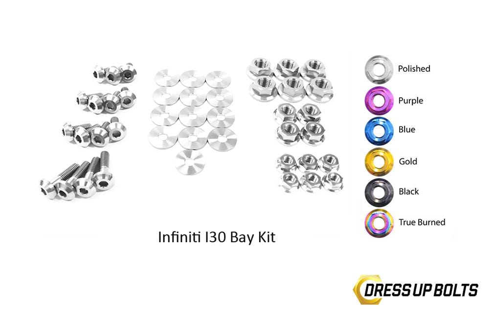 Infiniti I30 (2000-2001) Titanium Dress Up Bolts Engine Bay Kit