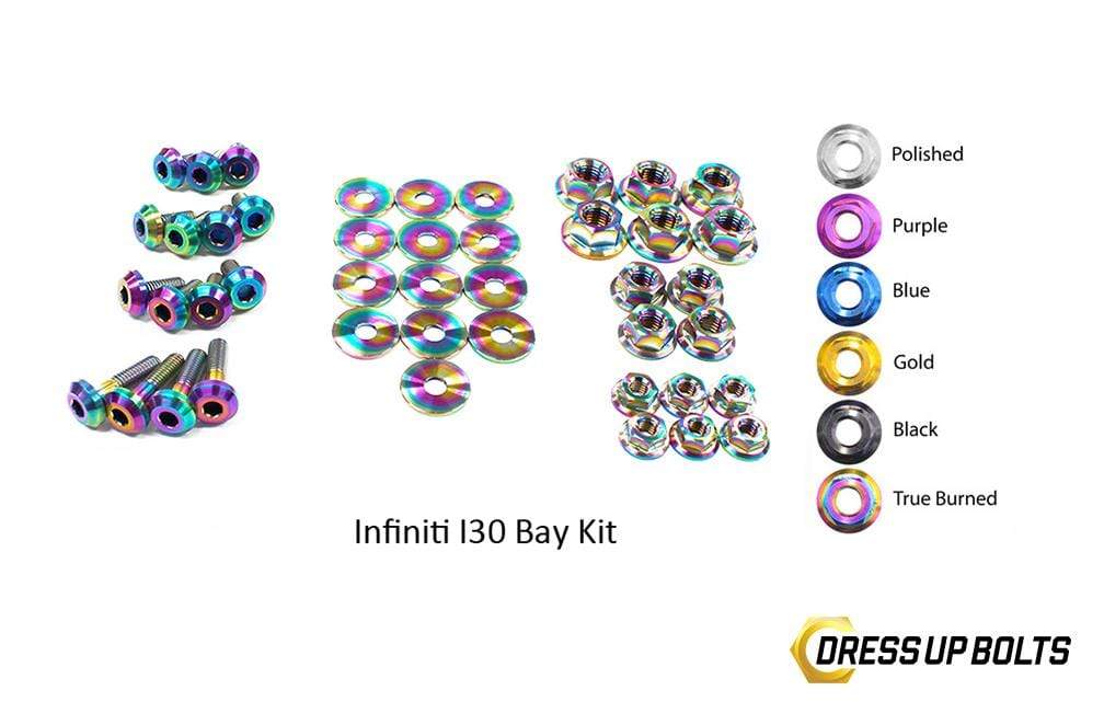 Infiniti I30 (2000-2001) Titanium Dress Up Bolts Engine Bay Kit
