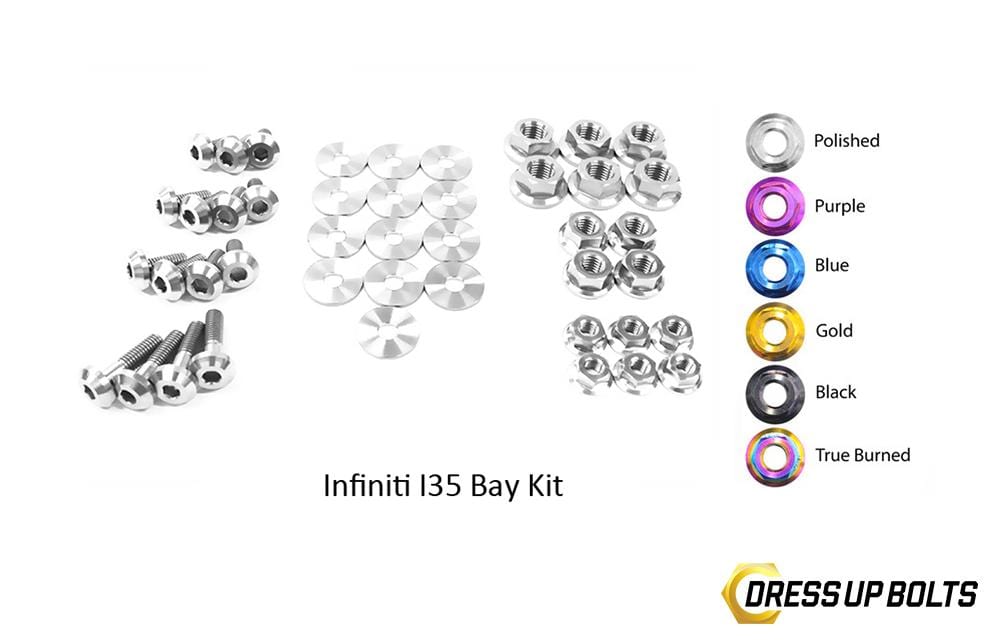 Infiniti I35 (2002-2004) Titanium Dress Up Bolts Engine Bay Kit