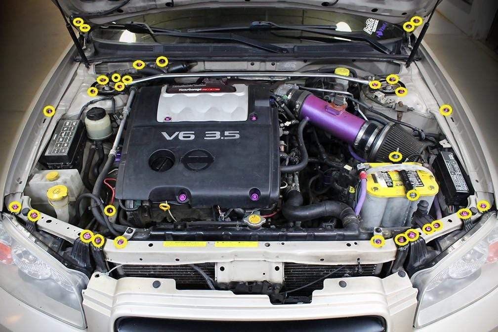 Infiniti I35 (2002-2004) Titanium Engine Bay Kit