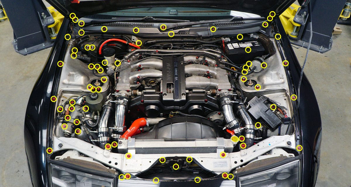 Stage 3 Titanium Hardware Engine Bay Kit - Nissan 300ZX