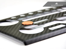 AutoTecknic Dry Carbon AC Stereo Dash Panel Cover - Nissan R35 GTR