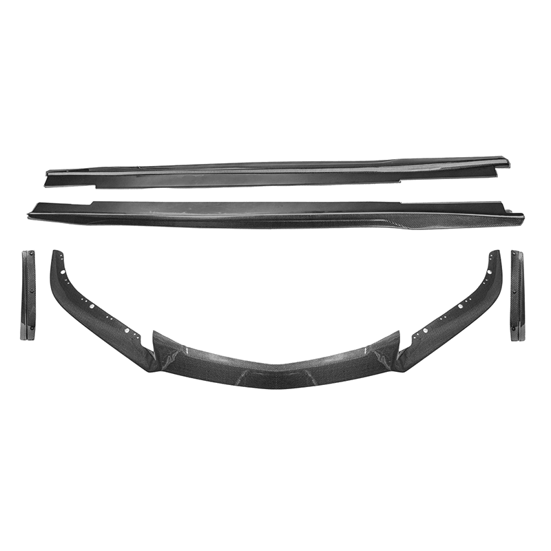 2016-Present Cadillac CTS-V Carbon Fiber Front Splitter Wheel Arch& Side Skirts Rockerst